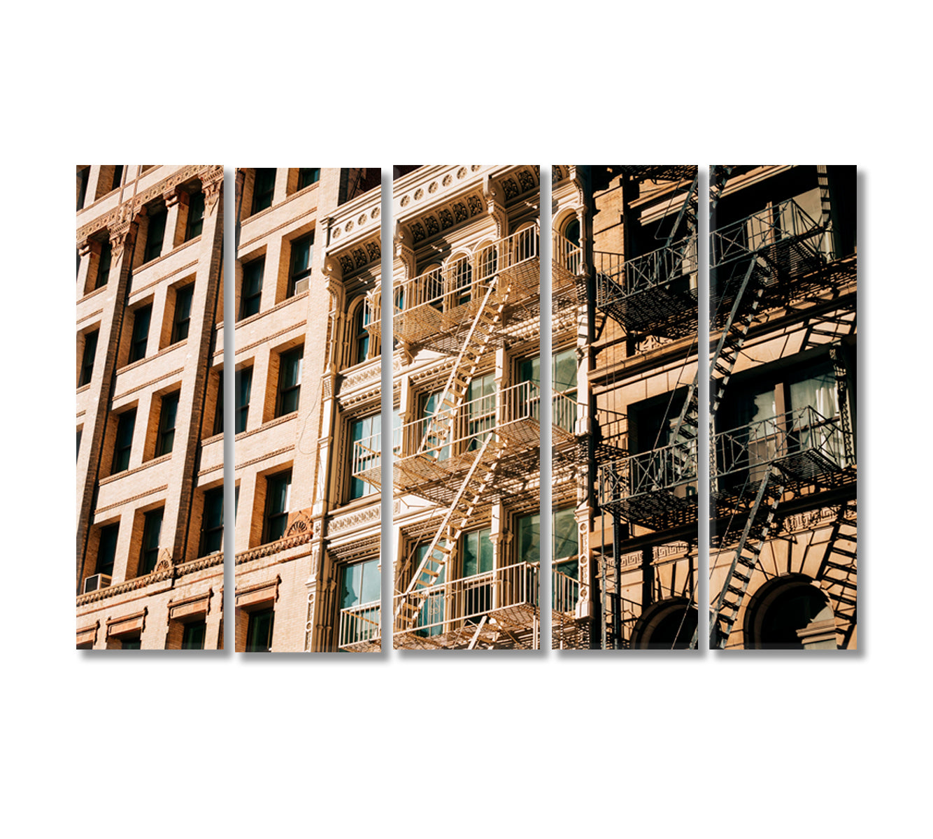 Architecture in Manhattan New York City Canvas Print-Canvas Print-CetArt-5 Panels-36x24 inches-CetArt
