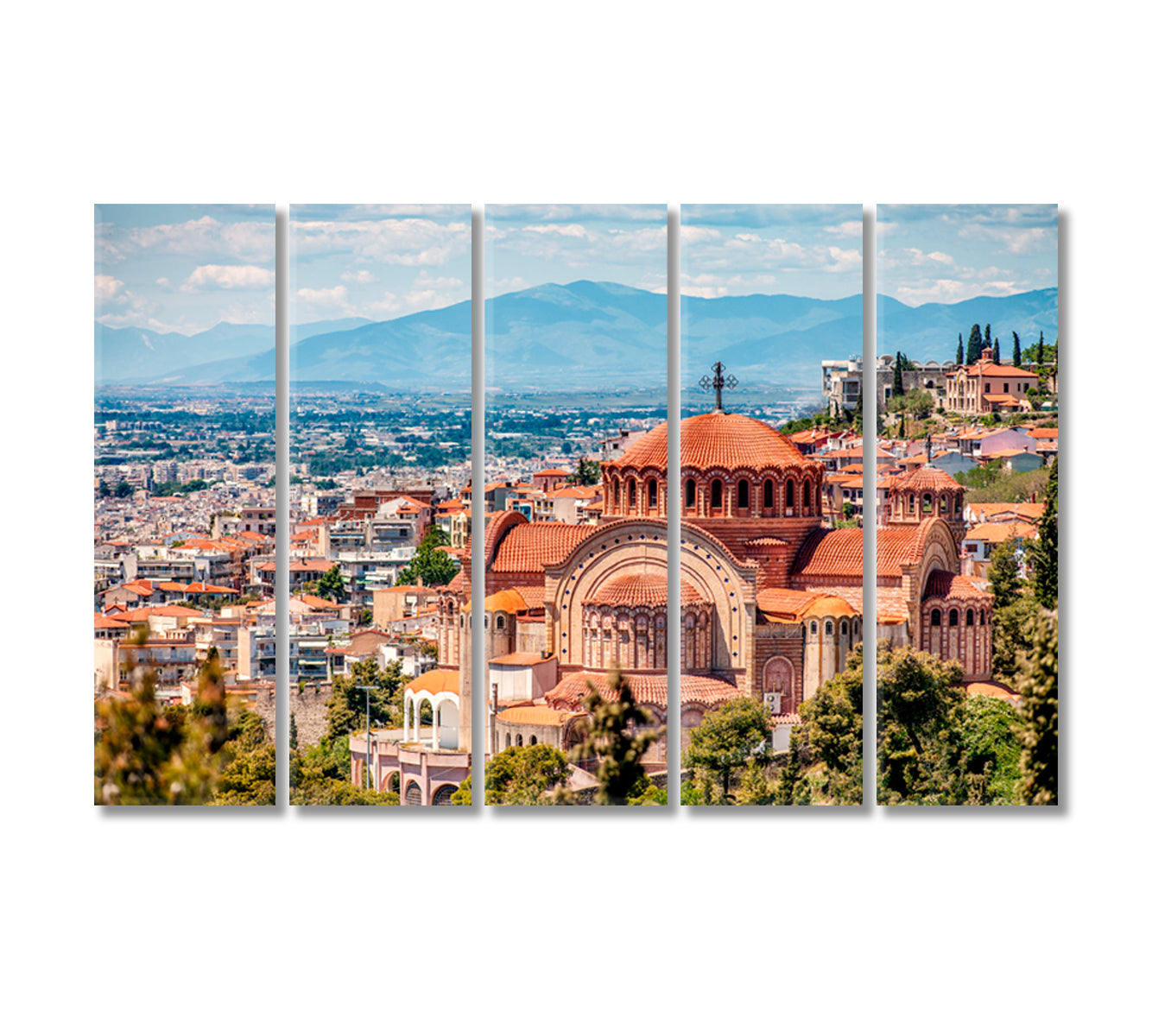 Saint Paul Church Thessaloniki City Greece Canvas Print-Canvas Print-CetArt-5 Panels-36x24 inches-CetArt