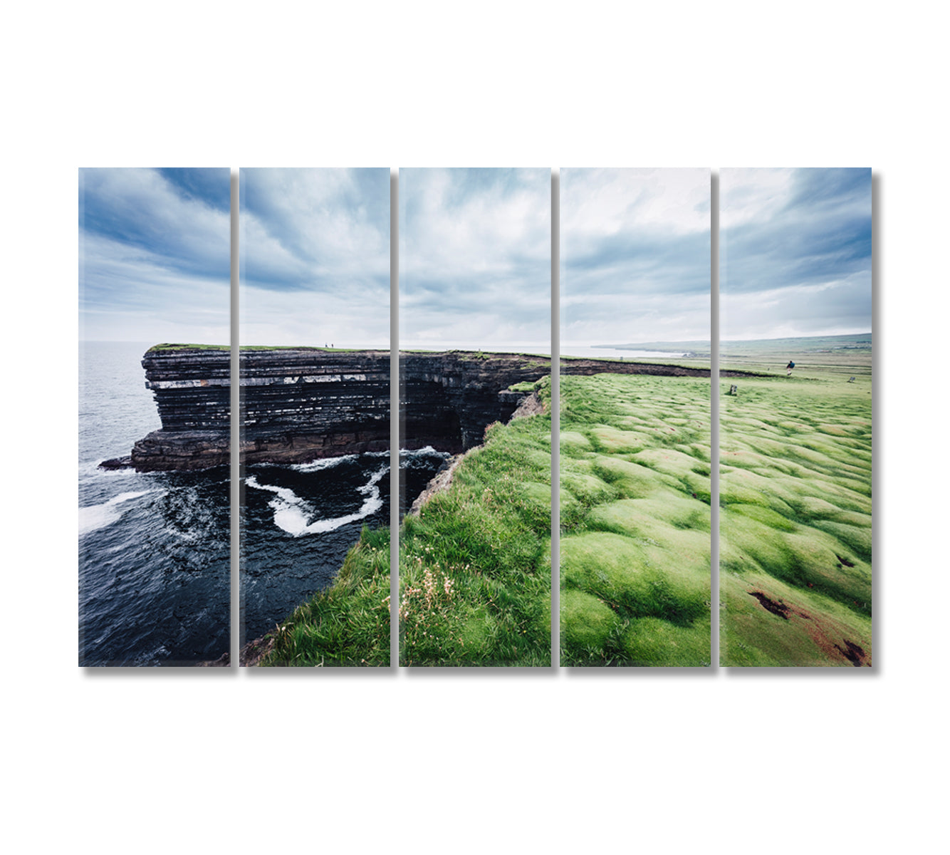 Downpatrick Head Rock Ireland Canvas Print-Canvas Print-CetArt-5 Panels-36x24 inches-CetArt