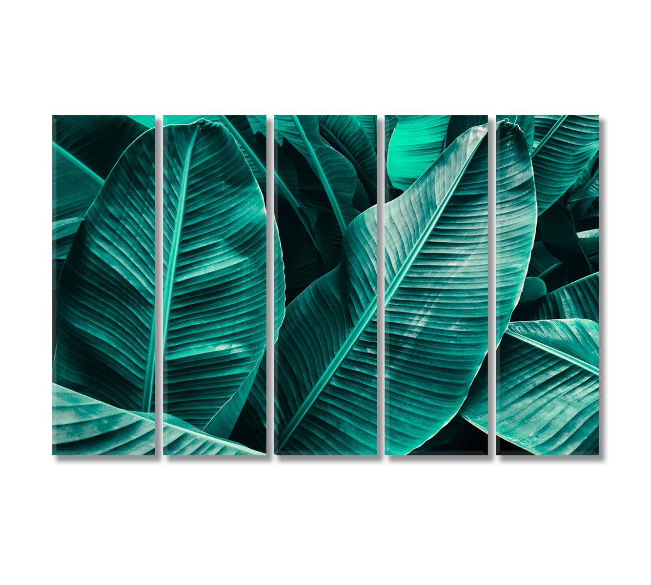 Large Palm Leaves Canvas Print-Canvas Print-CetArt-5 Panels-36x24 inches-CetArt