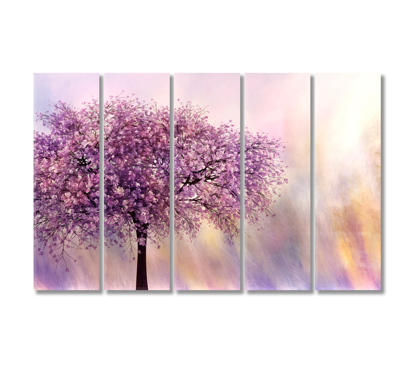 Cherry Blossom Tree Canvas Print-Canvas Print-CetArt-5 Panels-36x24 inches-CetArt