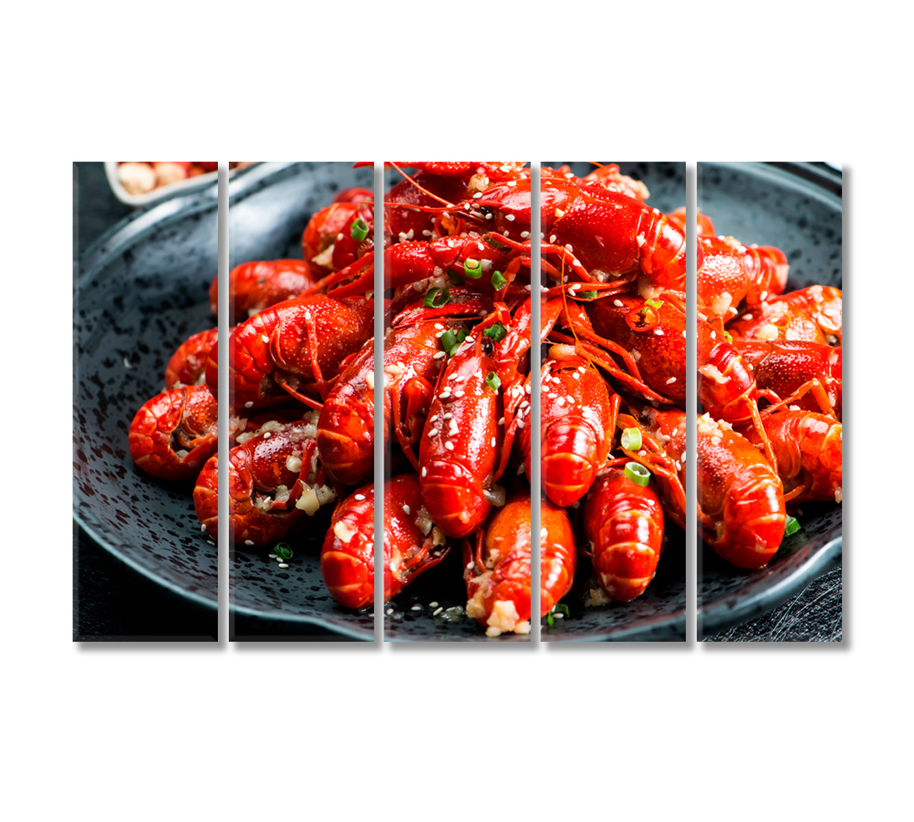Asian Spicy Crayfish Canvas Print-Canvas Print-CetArt-5 Panels-36x24 inches-CetArt