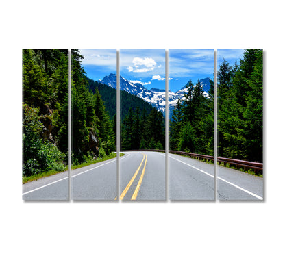 Road to North Cascades National Park Washington State Canvas Print-Canvas Print-CetArt-5 Panels-36x24 inches-CetArt