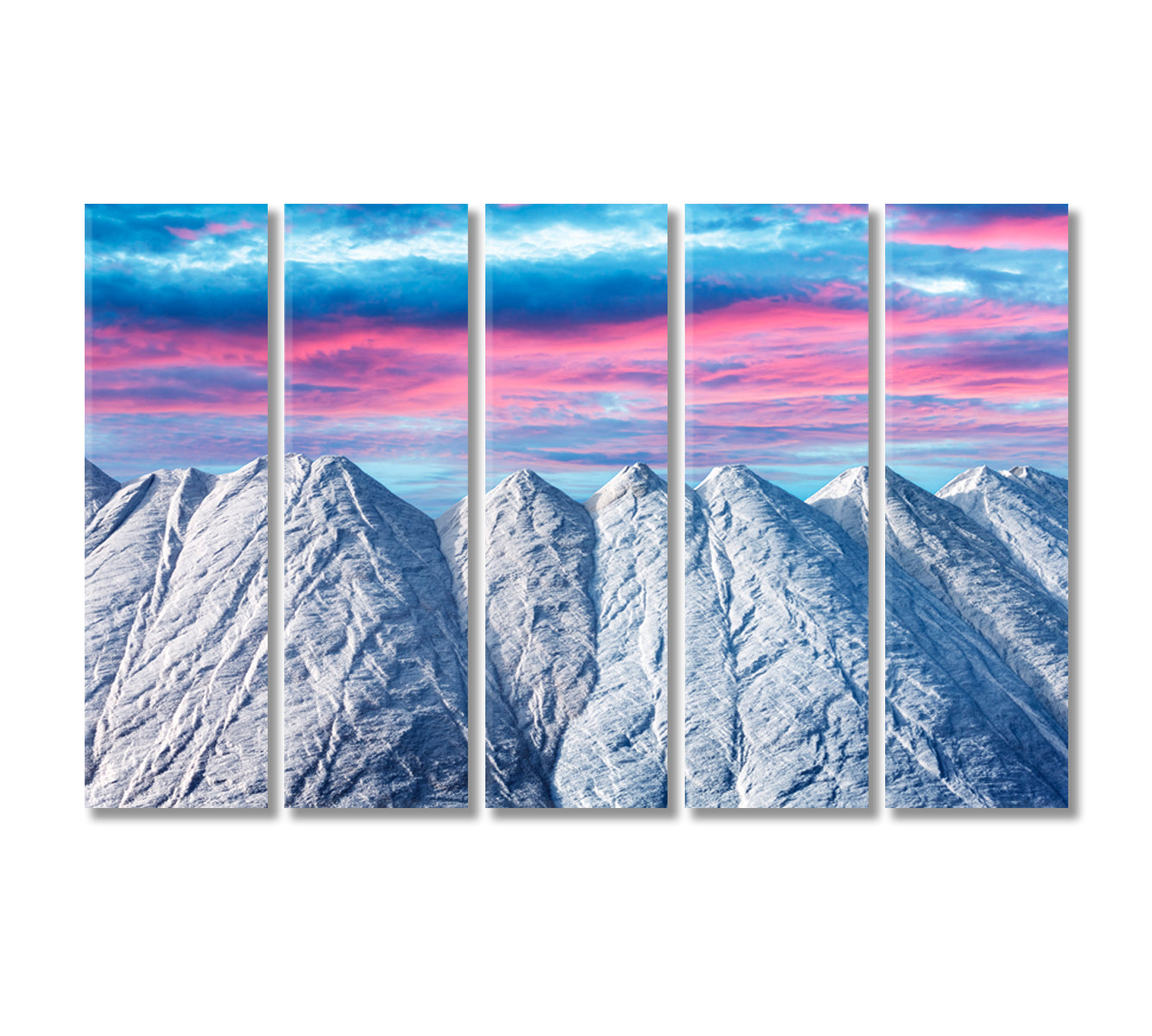 Pile of Salt with Purple Sunset Canvas Print-Canvas Print-CetArt-5 Panels-36x24 inches-CetArt