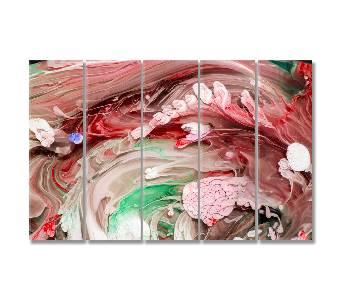 Mixed Liquid Paints Petri Art Canvas Print-Canvas Print-CetArt-5 Panels-36x24 inches-CetArt