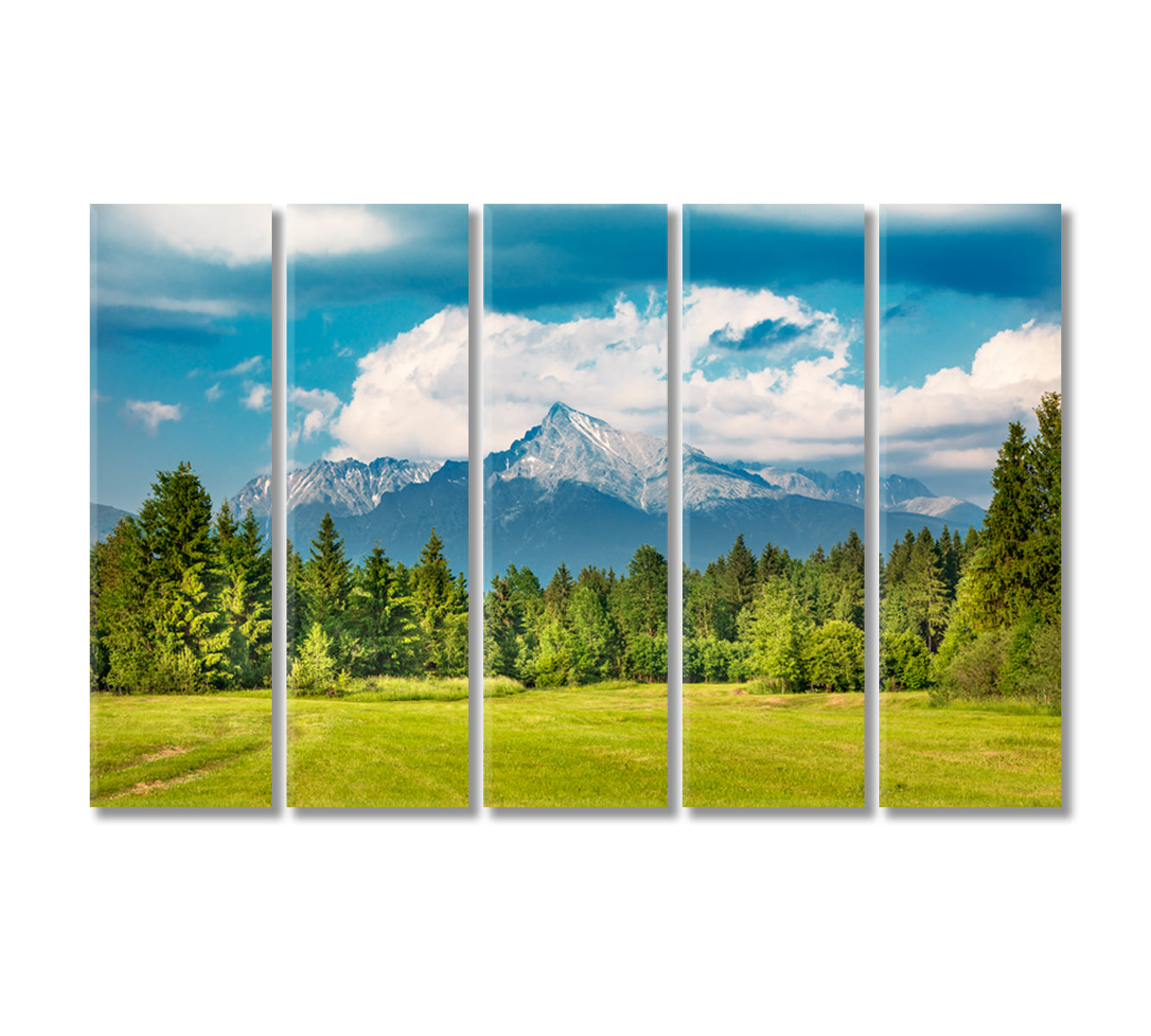 Peak Krivan High Tatras Mountains Slovakia Canvas Print-Canvas Print-CetArt-5 Panels-36x24 inches-CetArt