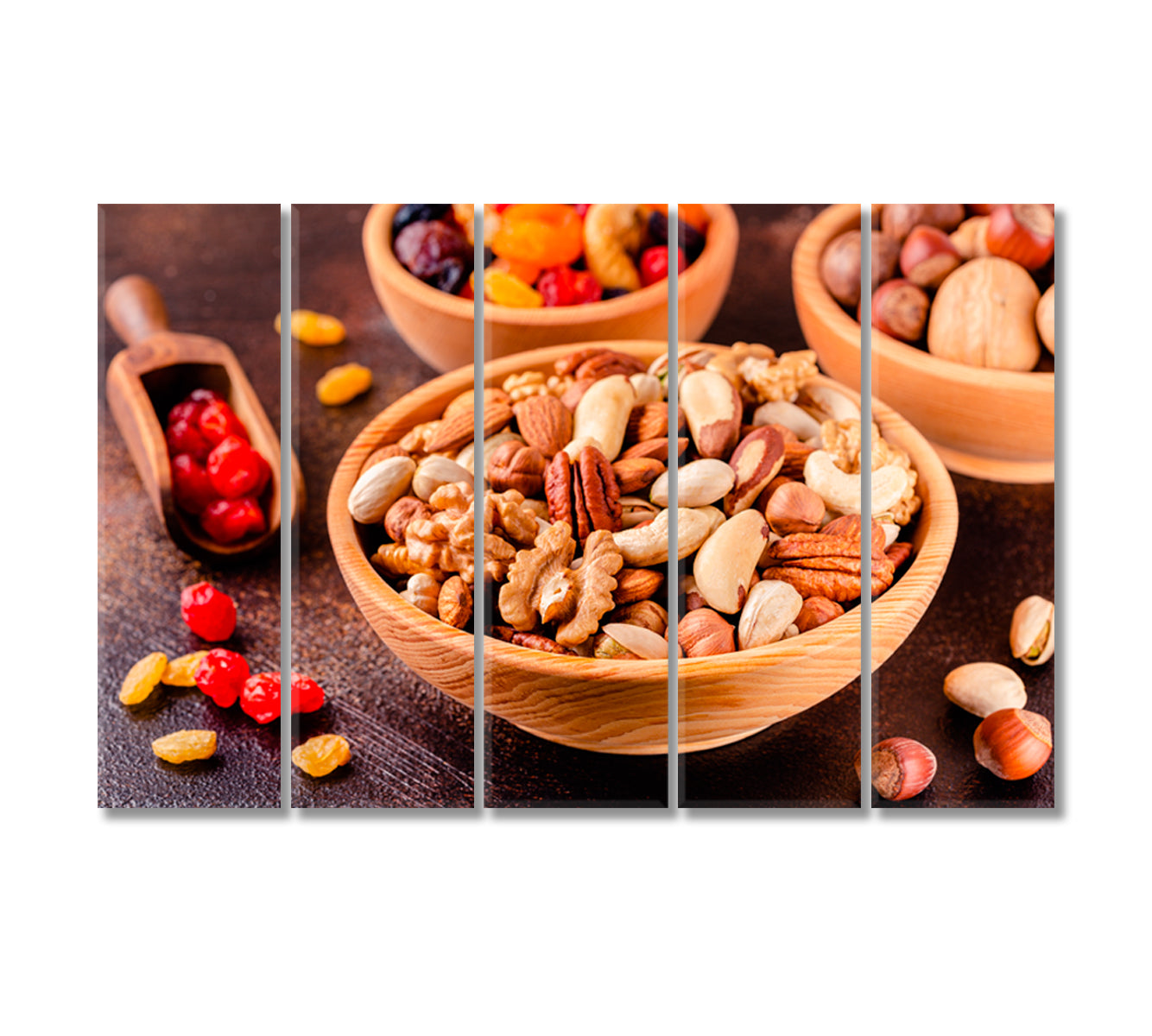 Nuts and Dried Fruit Canvas Print-Canvas Print-CetArt-5 Panels-36x24 inches-CetArt