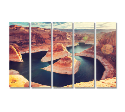 Beautiful Powell Lake Utah USA Canvas Print-Canvas Print-CetArt-5 Panels-36x24 inches-CetArt