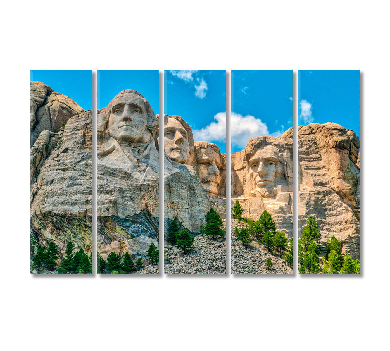 Mount Rushmore Canvas Print-Canvas Print-CetArt-5 Panels-36x24 inches-CetArt