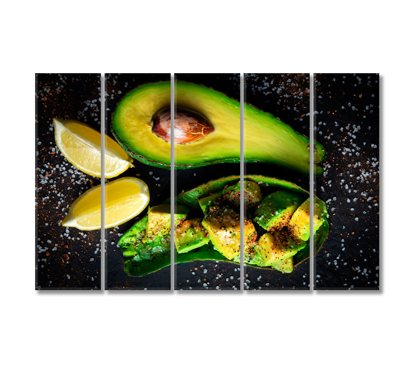 Fresh Avocado Canvas Print-Canvas Print-CetArt-5 Panels-36x24 inches-CetArt