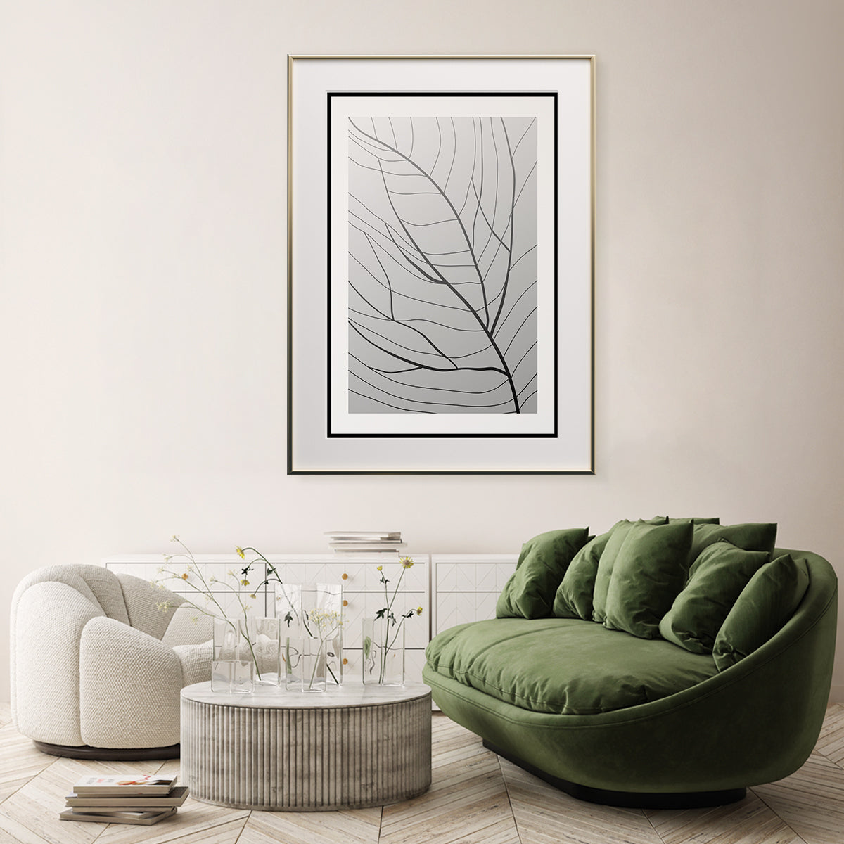 Abstract Branch Line Art in Black White Posters For Room-Vertical Posters NOT FRAMED-CetArt-8″x10″ inches-CetArt
