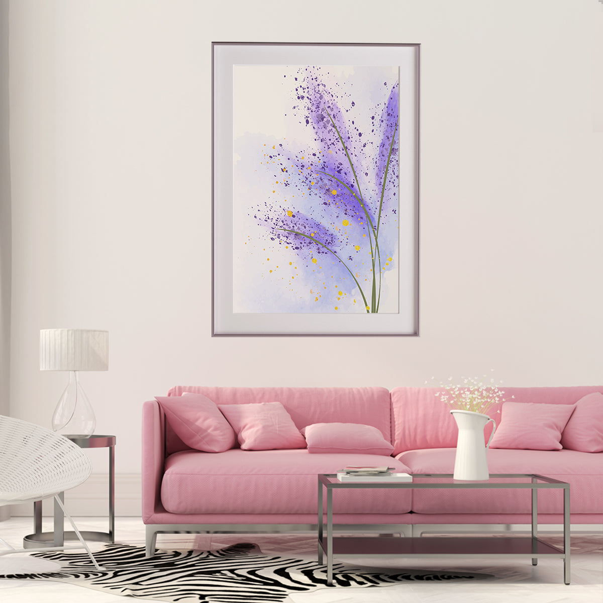 Abstract Lavender Minimalist Famous Modern Art Prints-Vertical Posters NOT FRAMED-CetArt-8″x10″ inches-CetArt