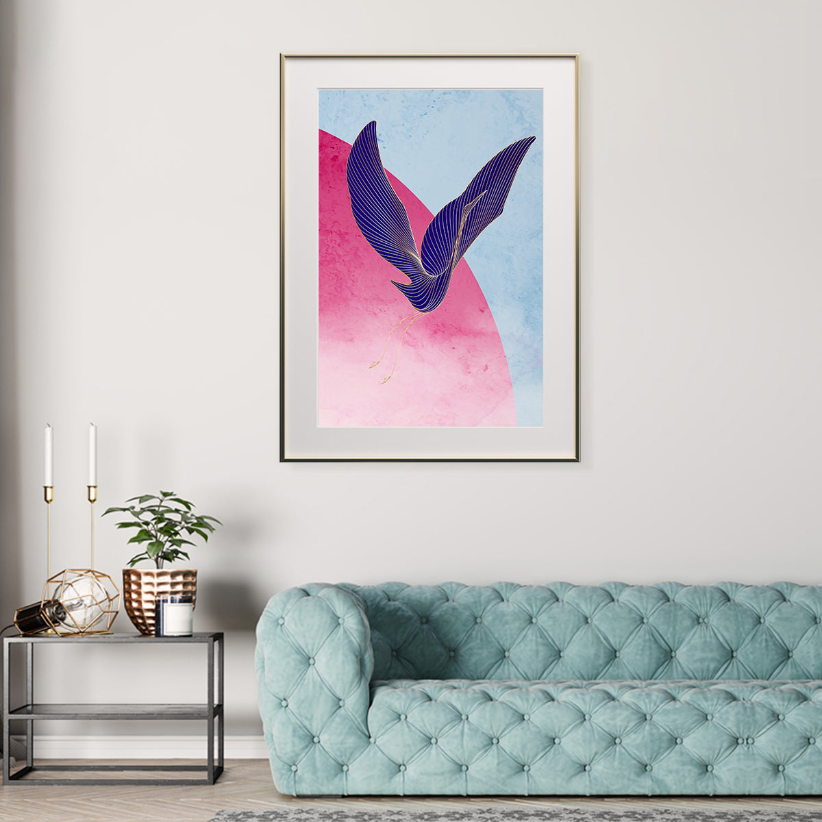 Abstract Japanese Crane Posters Prints Wall Decor-Vertical Posters NOT FRAMED-CetArt-8″x10″ inches-CetArt