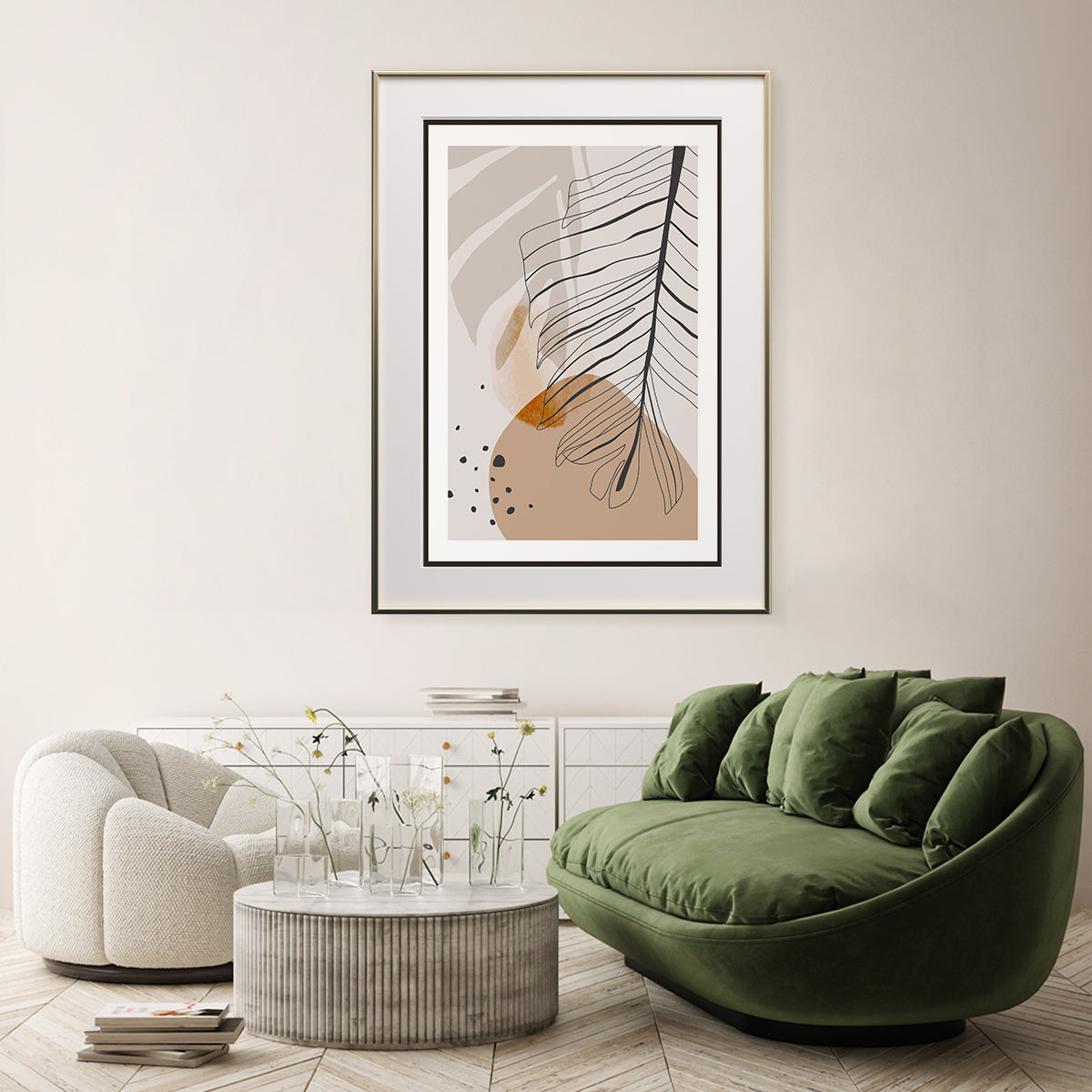 Abstract Leaves Vintage Posters For Living Room Wall-Vertical Posters NOT FRAMED-CetArt-8″x10″ inches-CetArt