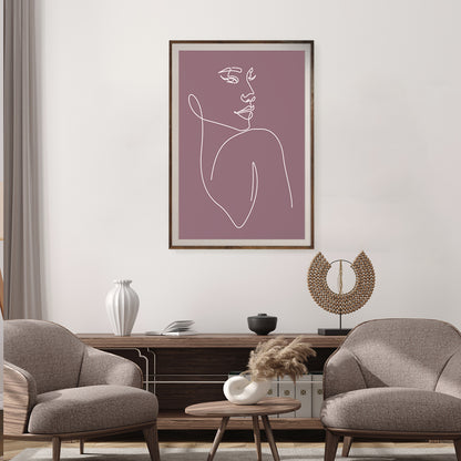 Abstract Line Art Woman Silhouette Living Rooms Posters Wall Art Prints-Vertical Posters NOT FRAMED-CetArt-8″x10″ inches-CetArt