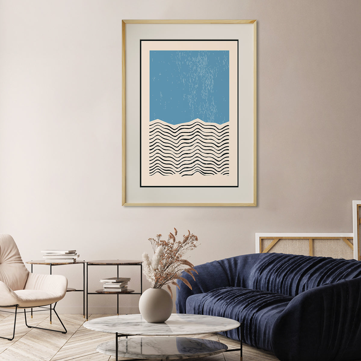 Abstract Minimalist Blue Sea Poster Art For Home Decor-Vertical Posters NOT FRAMED-CetArt-8″x10″ inches-CetArt