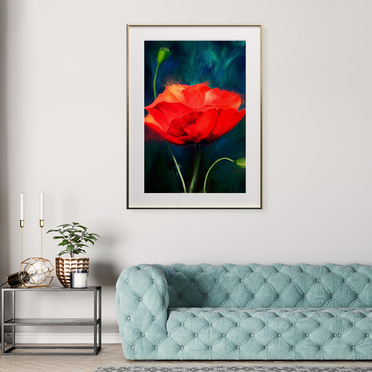 Abstract Poppy Contemporary Art Prints Posters-Vertical Posters NOT FRAMED-CetArt-8″x10″ inches-CetArt