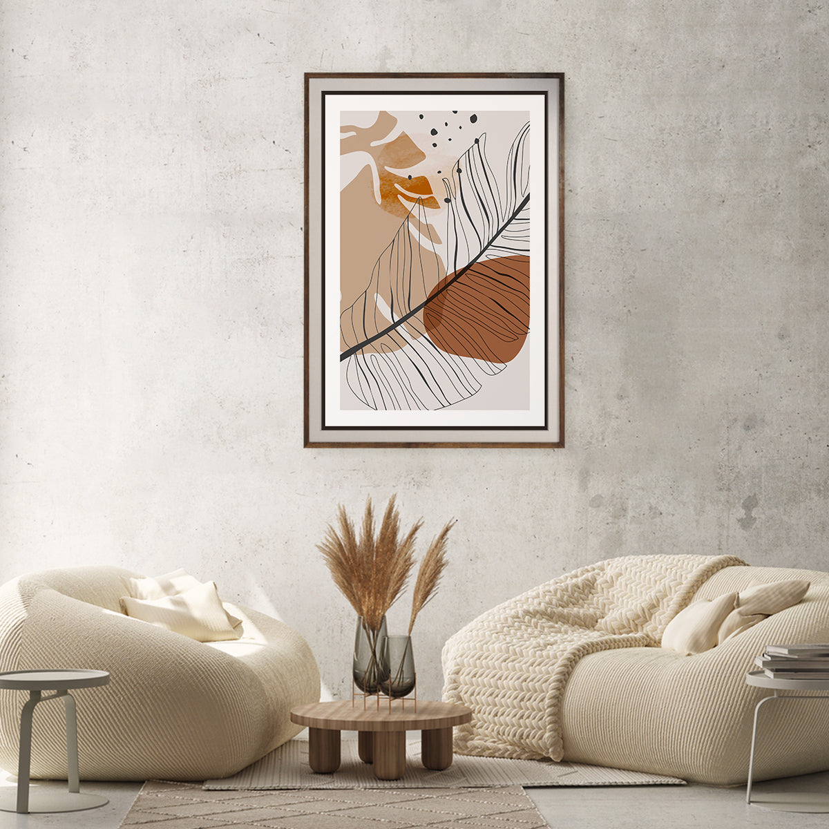Abstract Leaves Minimalist Posters For Room Wall Decore-Vertical Posters NOT FRAMED-CetArt-8″x10″ inches-CetArt