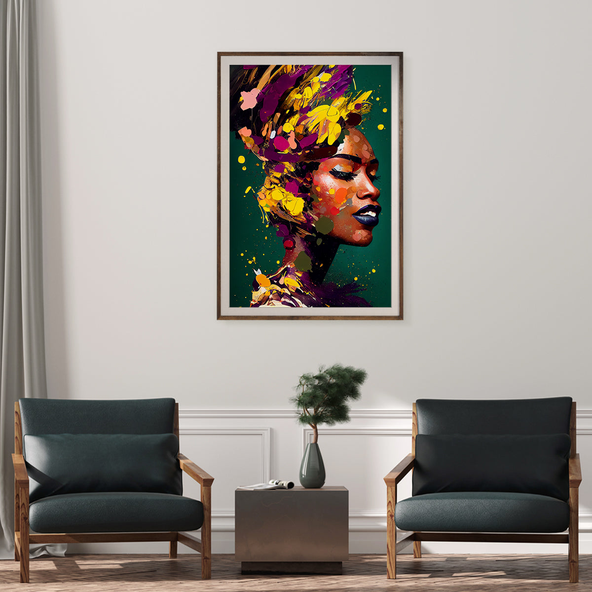 Creative African Woman Portrait Poster-Vertical Posters NOT FRAMED-CetArt-8″x10″ inches-CetArt