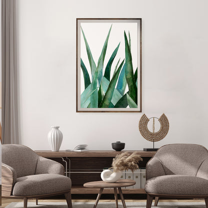 Agave Plant Watercolor Posters Wall Art Prints-Vertical Posters NOT FRAMED-CetArt-8″x10″ inches-CetArt