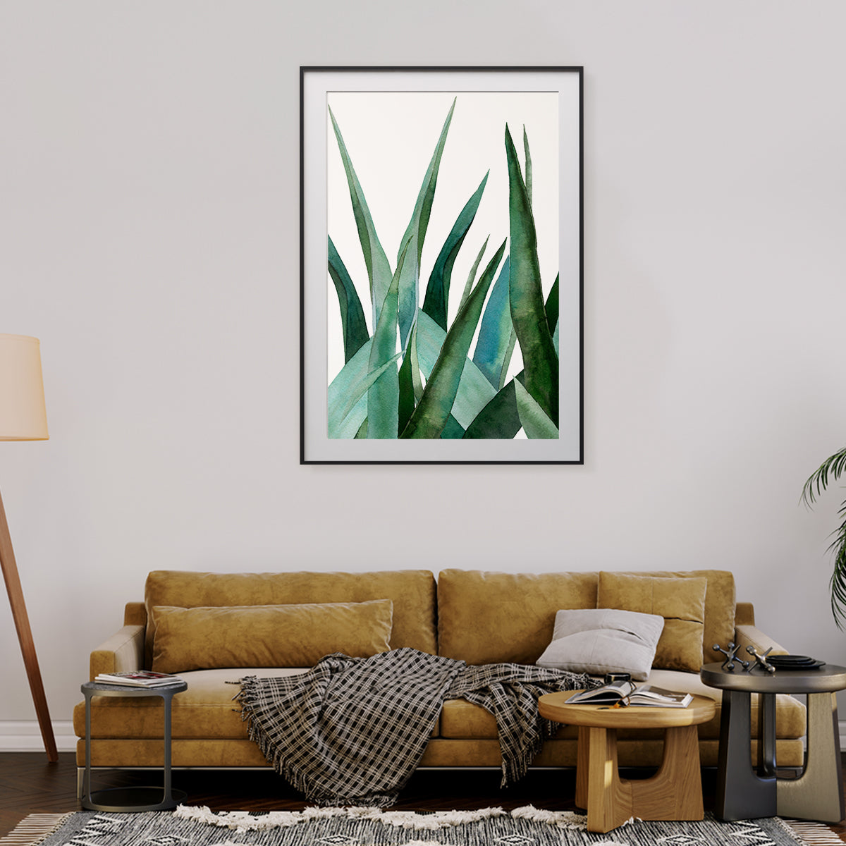 Agave Plant Watercolor Posters Wall Art Prints-Vertical Posters NOT FRAMED-CetArt-8″x10″ inches-CetArt