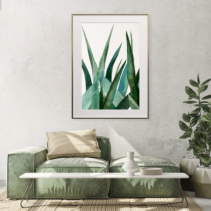 Agave Plant Watercolor Posters Wall Art Prints-Vertical Posters NOT FRAMED-CetArt-8″x10″ inches-CetArt