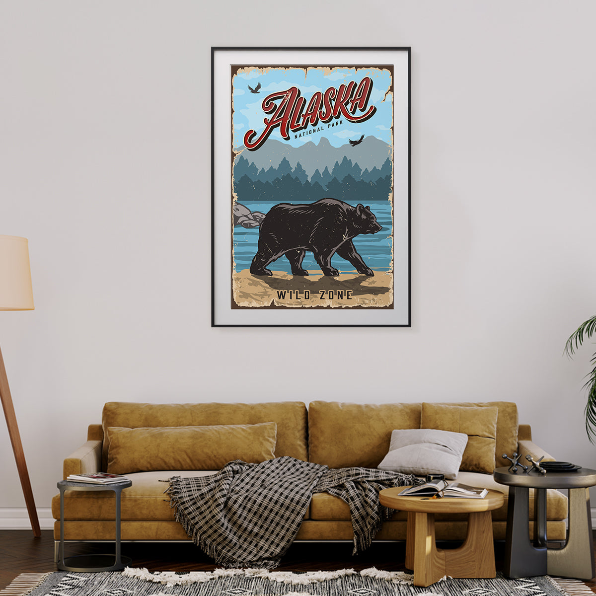 Alaska Bear Travel Poster Decorations Ideas-Vertical Posters NOT FRAMED-CetArt-8″x10″ inches-CetArt