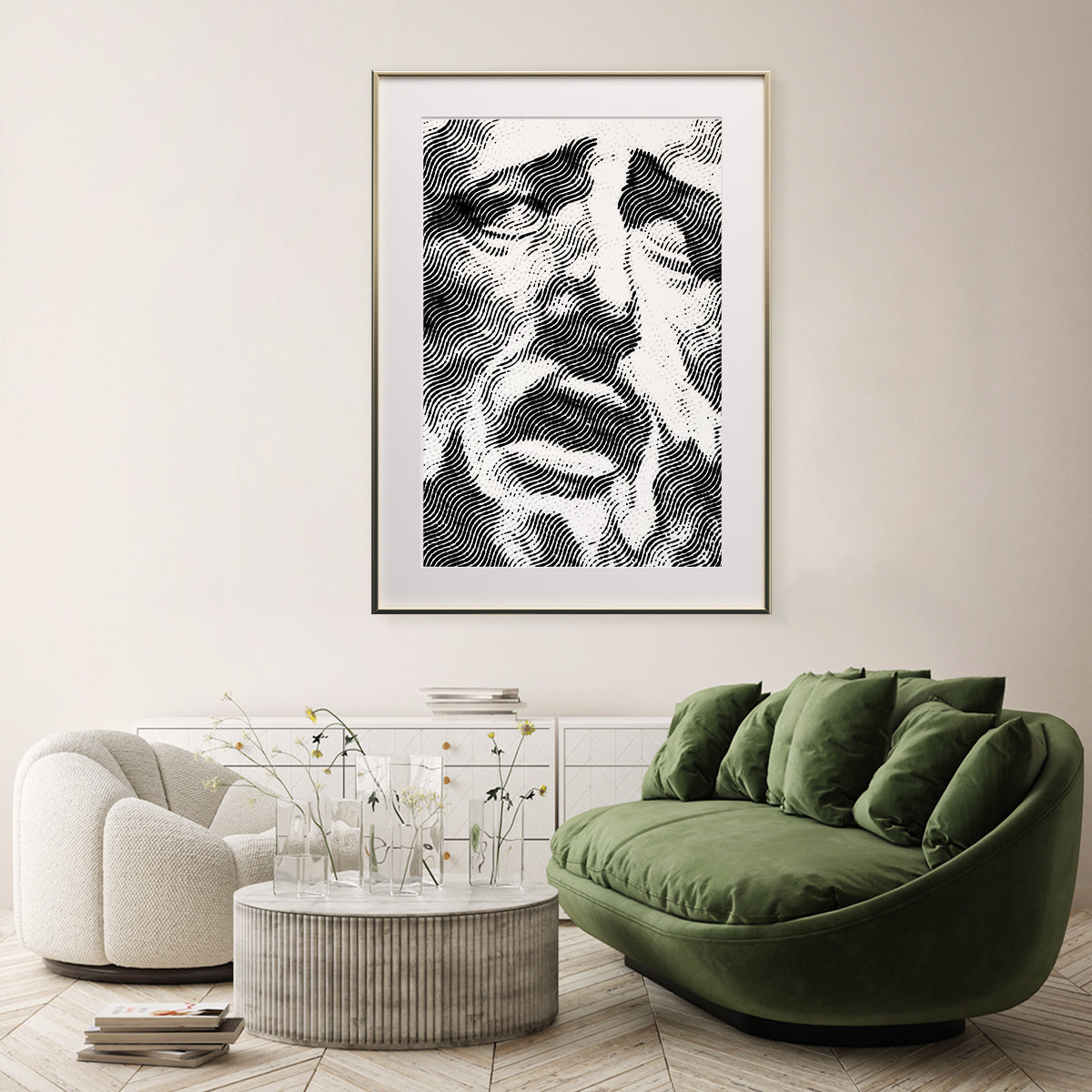 Ancient Greek Minimalist Portrait Black And White Wall Art Posters-Vertical Posters NOT FRAMED-CetArt-8″x10″ inches-CetArt