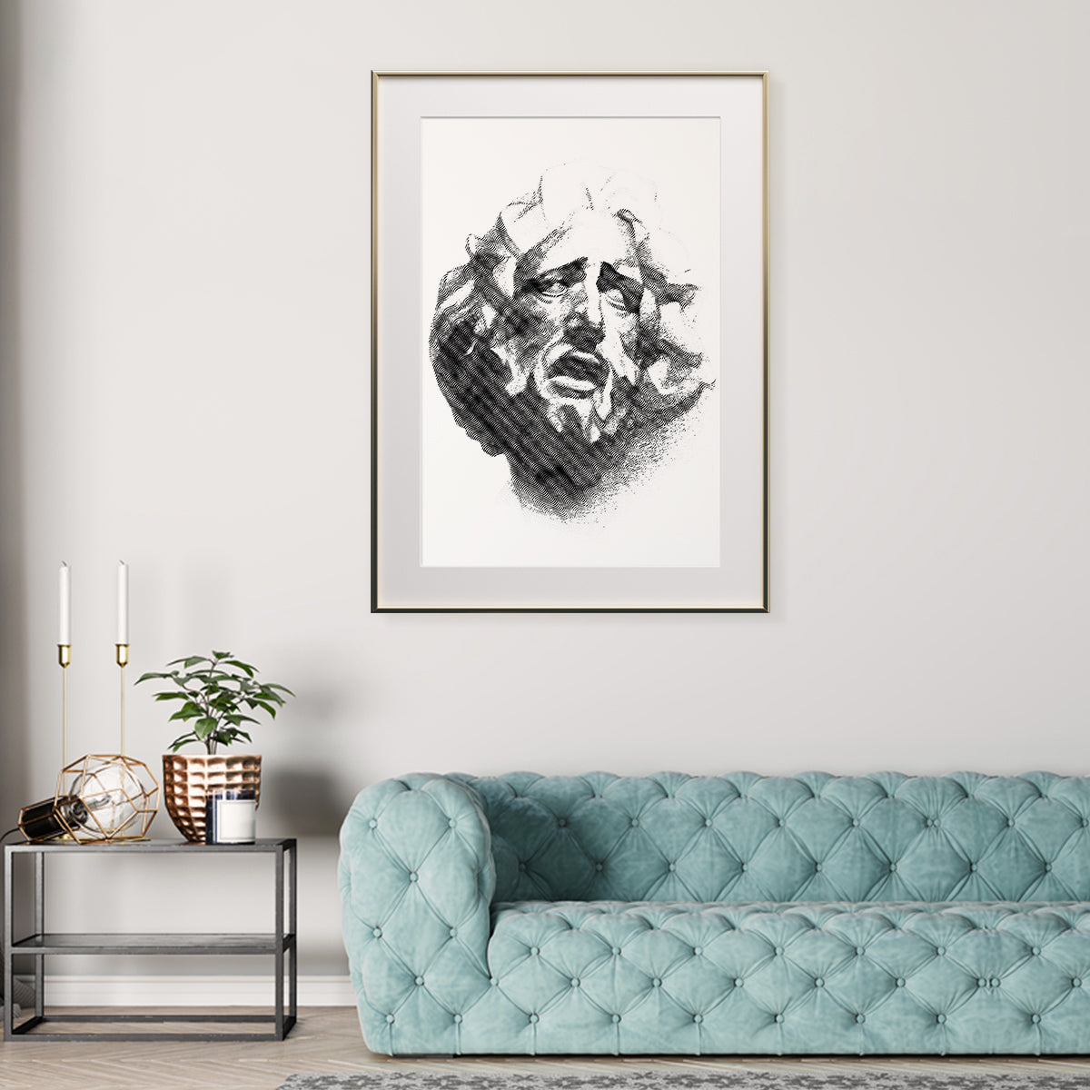 Ancient Greek Minimalist Portrait Black And White Posters For Home Decor-Vertical Posters NOT FRAMED-CetArt-8″x10″ inches-CetArt