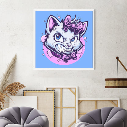 Cute Angry Cat Art Poster Wall Decor-Square Posters NOT FRAMED-CetArt-8″x8″ inches-CetArt
