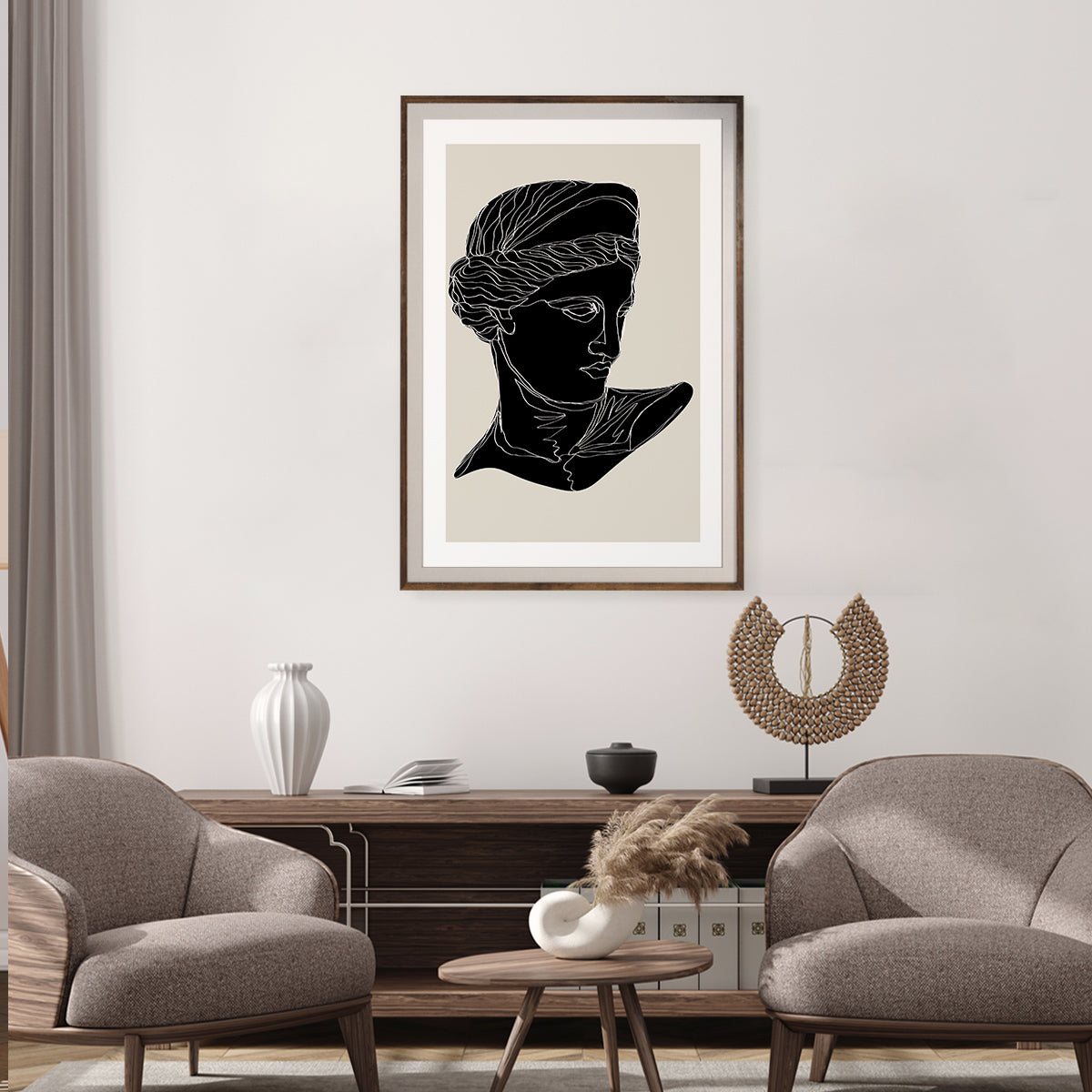 Antique Sculptures Silhouette Vintage Posters For Room-Vertical Posters NOT FRAMED-CetArt-8″x10″ inches-CetArt