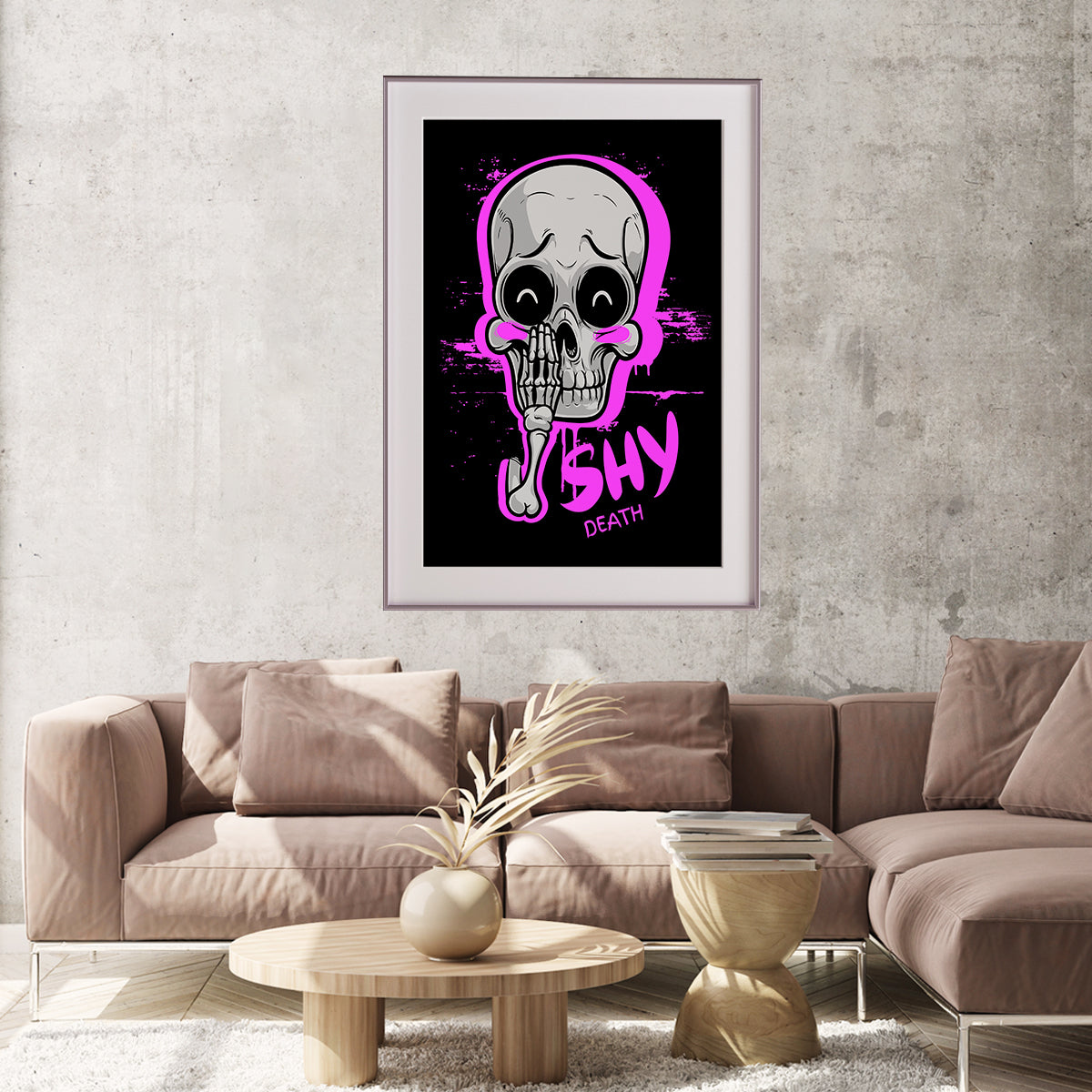 Shy Skull Posters And Wall Art Prints For Living Room-Vertical Posters NOT FRAMED-CetArt-8″x10″ inches-CetArt
