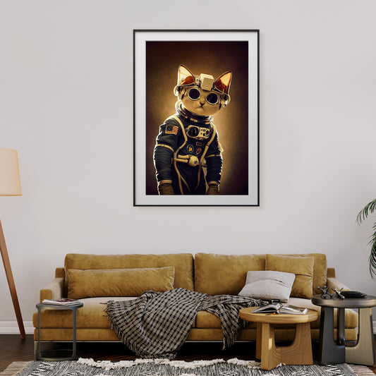 Cat Astronaut Cool Art Posters-Vertical Posters NOT FRAMED-CetArt-8″x10″ inches-CetArt