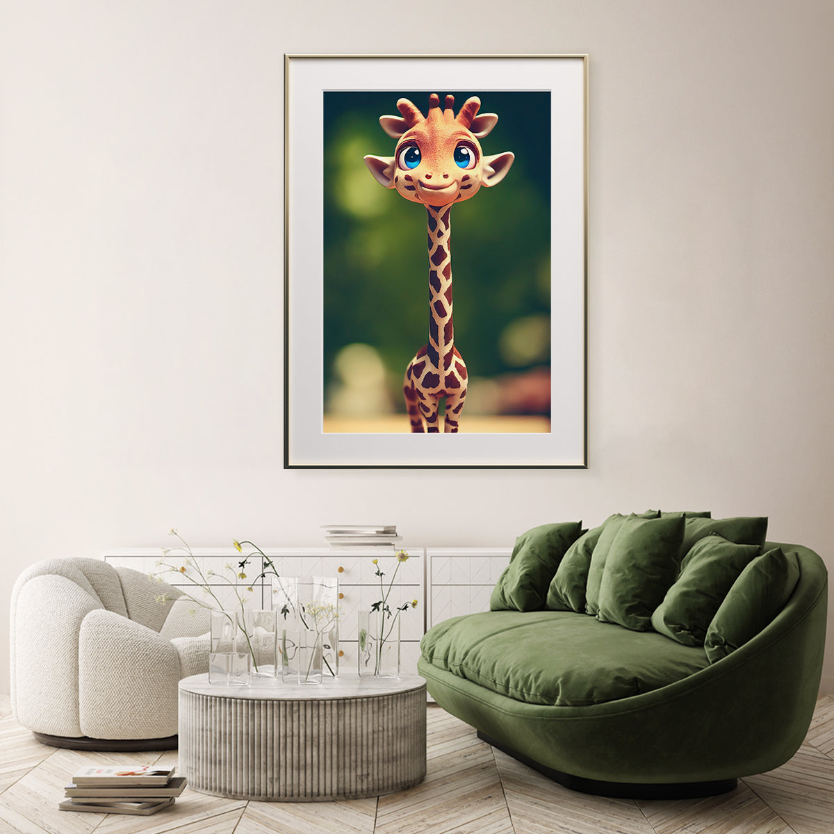 Adorable Baby Giraffe Poster Kids Room Decor-Vertical Posters NOT FRAMED-CetArt-8″x10″ inches-CetArt