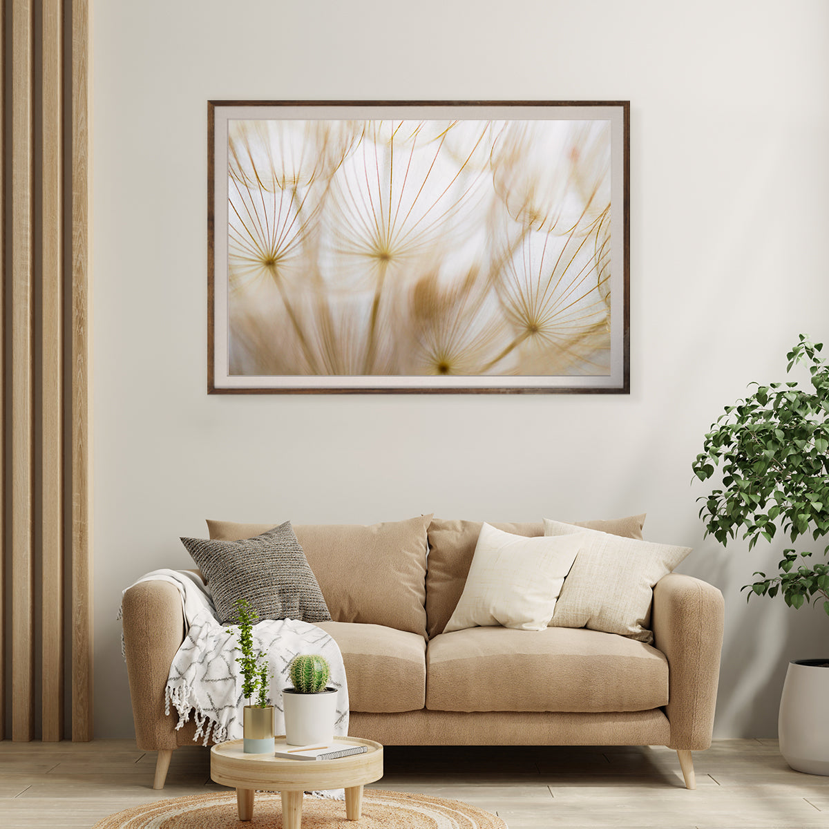 Beige Dandelion Seeds Posters For Home Decor-Horizontal Posters NOT FRAMED-CetArt-10″x8″ inches-CetArt