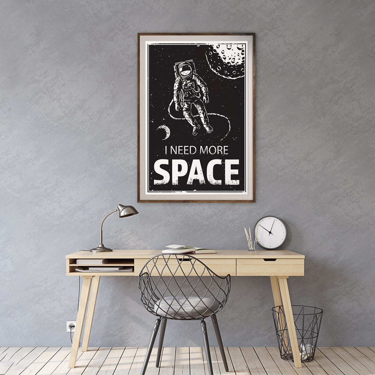 Quote Poster I Need More Space Modern Art Poster Print in Black And White-Vertical Posters NOT FRAMED-CetArt-8″x10″ inches-CetArt