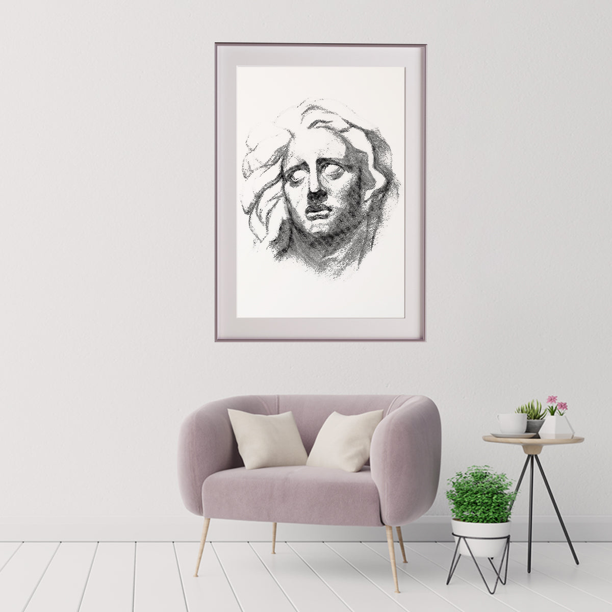 Ancient Greek Minimalist Portrait Black And White Posters For Inspiration-Vertical Posters NOT FRAMED-CetArt-8″x10″ inches-CetArt