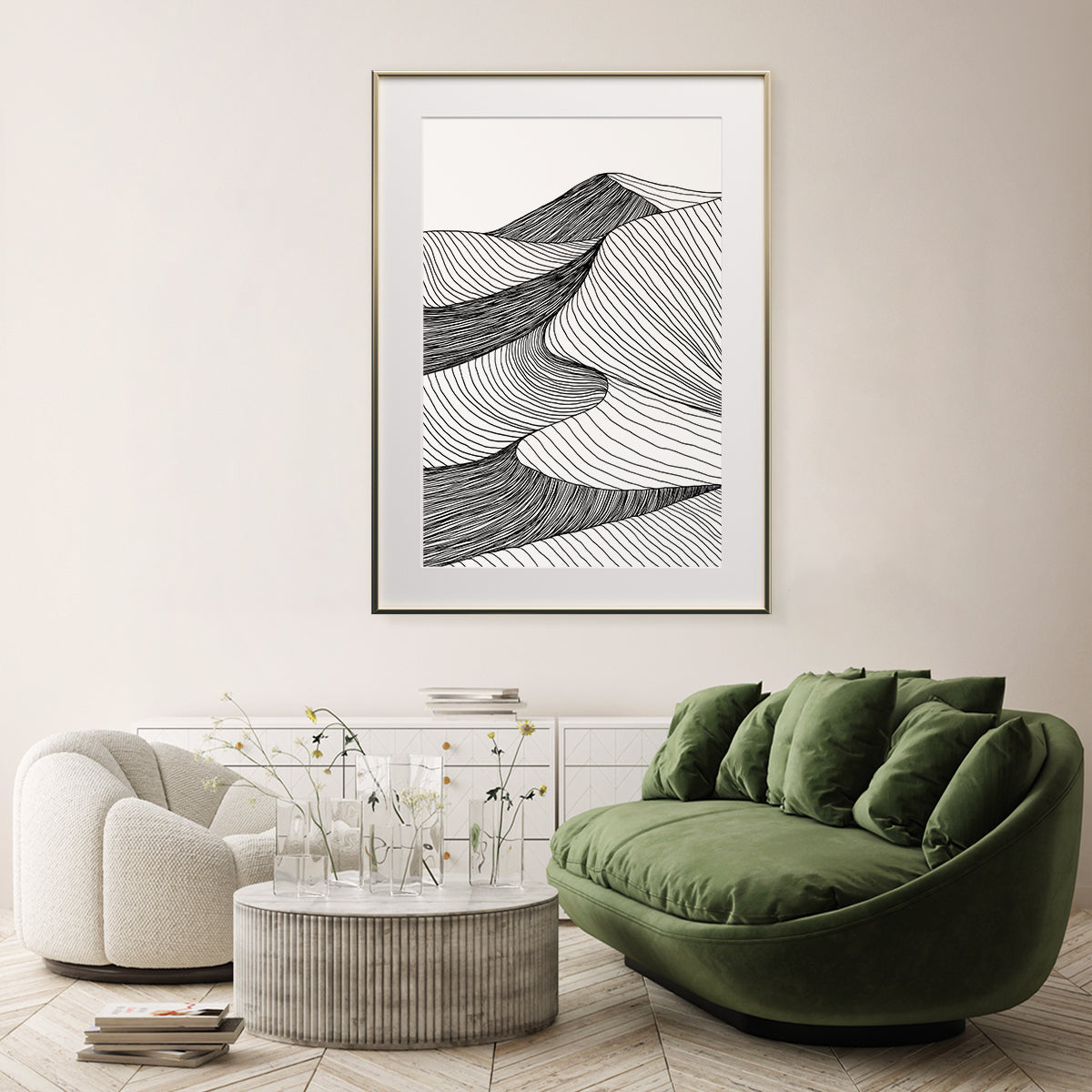 Abstract Black and White Mountain Landscape Posters Decor-Vertical Posters NOT FRAMED-CetArt-8″x10″ inches-CetArt