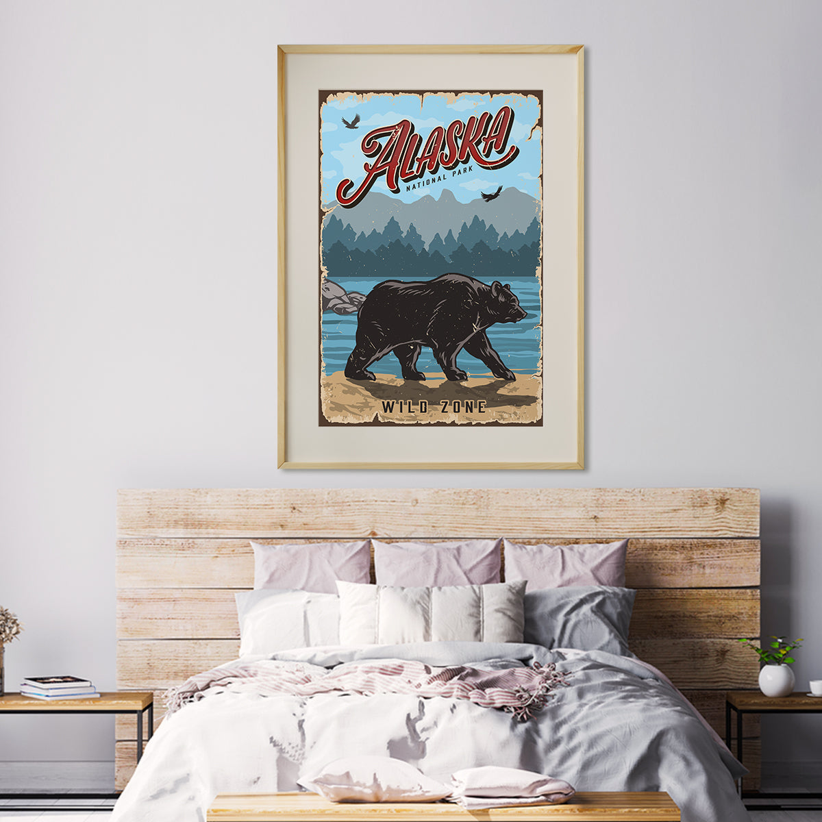 Alaska Bear Travel Poster Decorations Ideas-Vertical Posters NOT FRAMED-CetArt-8″x10″ inches-CetArt