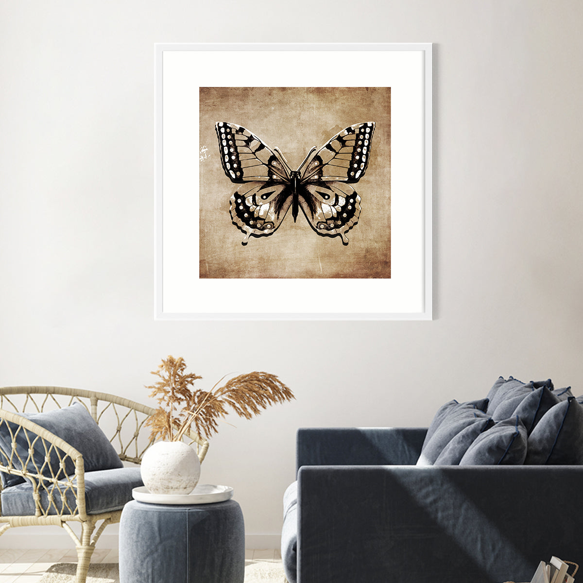 Vintage Butterfly Posters Art Prints For Your Wall-Square Posters NOT FRAMED-CetArt-8″x8″ inches-CetArt