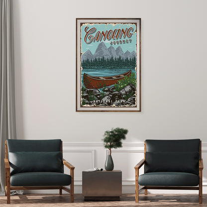 Vintage Canoe Posters Prints For Travel Inspiration-Vertical Posters NOT FRAMED-CetArt-8″x10″ inches-CetArt