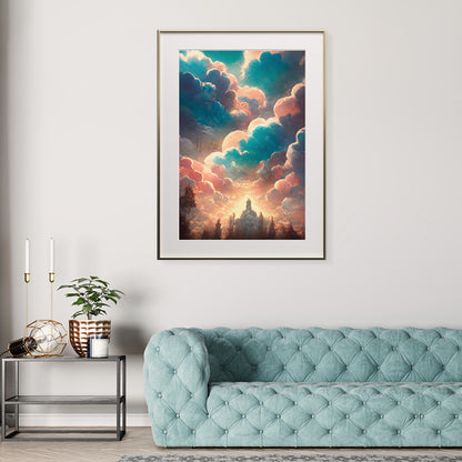 Multicolored Clouds Abstract Posters For Bedroom or Any Room-Vertical Posters NOT FRAMED-CetArt-8″x10″ inches-CetArt
