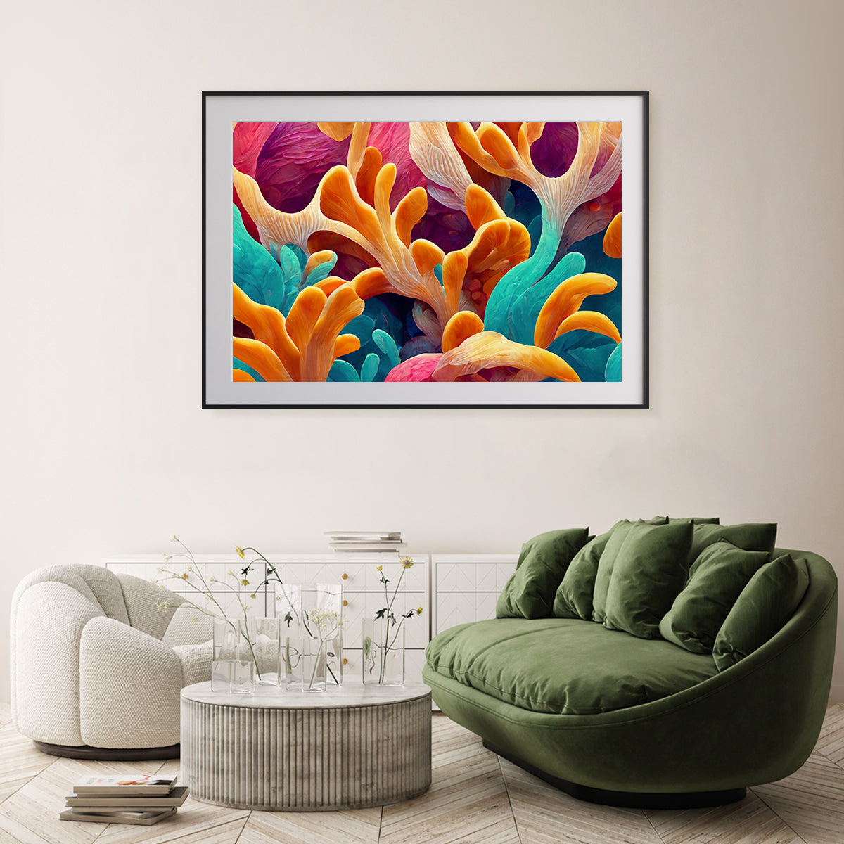 Abstract Multicolor Coral Reef Posters Wall Decor-Horizontal Posters NOT FRAMED-CetArt-10″x8″ inches-CetArt