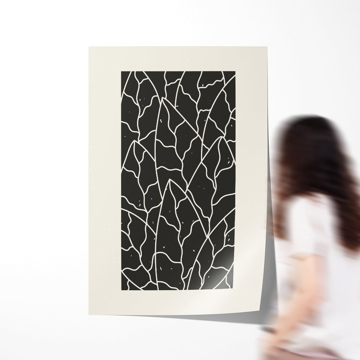 Abstract Black Leaves Vintage Poster Wall Art For Room Decor-Vertical Posters NOT FRAMED-CetArt-8″x10″ inches-CetArt
