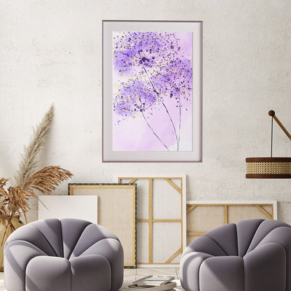 Abstract Purple Dandelion Minimalist Poster Art Prints For Your Wall-Vertical Posters NOT FRAMED-CetArt-8″x10″ inches-CetArt