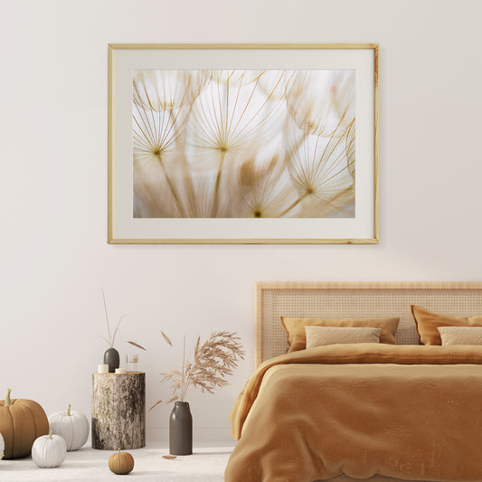 Beige Dandelion Seeds Posters For Home Decor-Horizontal Posters NOT FRAMED-CetArt-10″x8″ inches-CetArt
