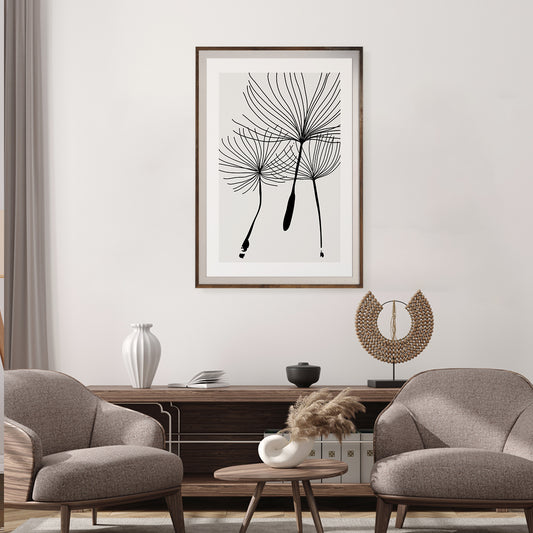 Minimalist Dandelion Seed Abstract Creative Posters For Office-Vertical Posters NOT FRAMED-CetArt-8″x10″ inches-CetArt