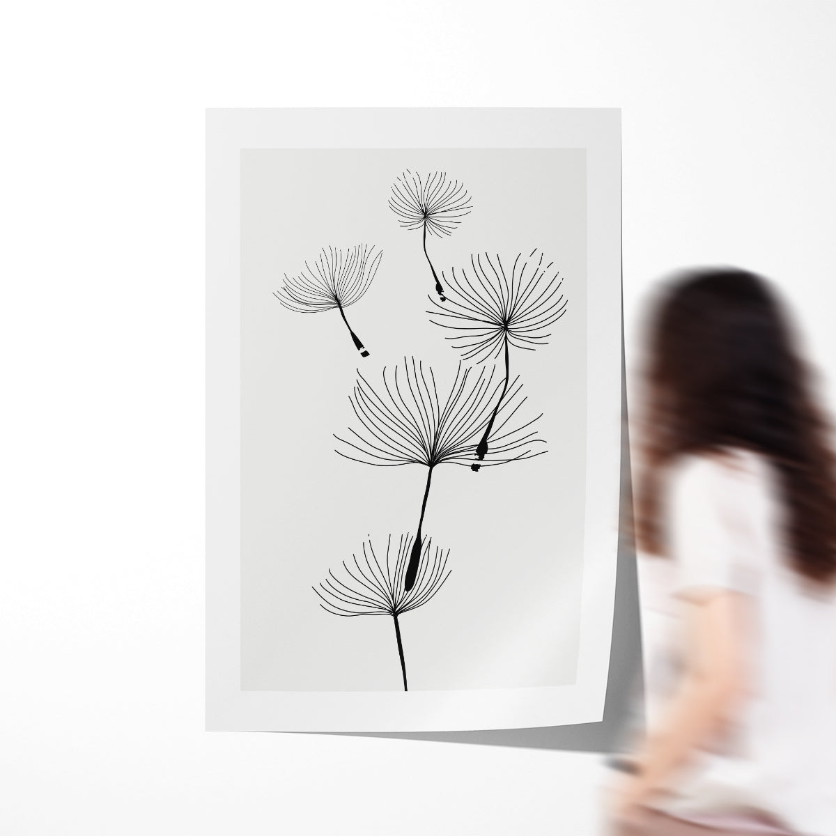 Dandelion Seed Abstract Minimalist Poster Wall Art-Vertical Posters NOT FRAMED-CetArt-8″x10″ inches-CetArt