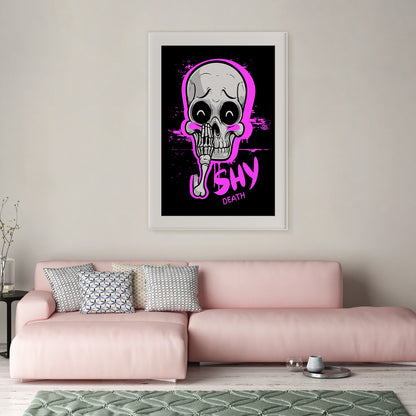 Shy Skull Posters And Wall Art Prints For Living Room-Vertical Posters NOT FRAMED-CetArt-8″x10″ inches-CetArt