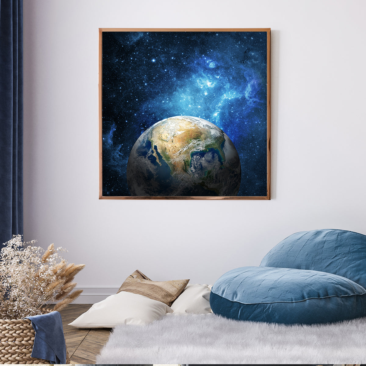 Earth and Galaxy Posters Art Room Decor-Square Posters NOT FRAMED-CetArt-8″x8″ inches-CetArt